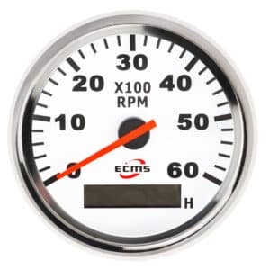 Тахометр та лічильник мотогодин для човна ECMS CMH3-WS-3K