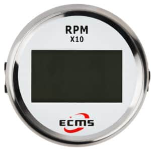 Тахометр з лічильником мотогодин для човна ECMS PLT2-WS-240-33
