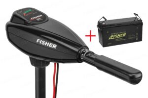 Лодочный электромотор Fisher 55 + аккумулятор Fisher 150AH GEL