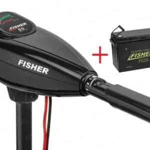 Човновий електромотор Fisher 55 + акумулятор Fisher 150AH GEL