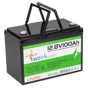 Літій-ферумний акумулятор Weekender 12V100Ah LiFePO4 з дисплеєм