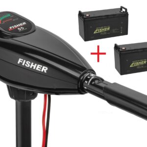 Човновий електромотор Fisher 55 + два акумулятори Fisher 80AH AGM
