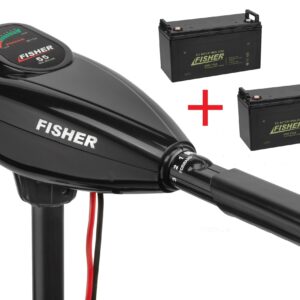 Човновий електромотор Fisher 55 + два акумулятори Fisher 85AH GEL