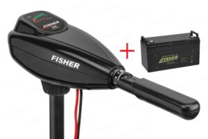 Лодочный электромотор Fisher 32 + аккумулятор Fisher 80AH AGM