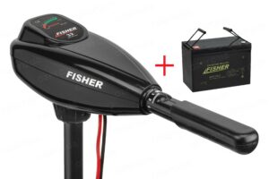 Лодочный электромотор Fisher 32 + аккумулятор Fisher 90AH AGM
