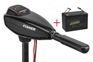 Лодочный электромотор Fisher 32 + аккумулятор Fisher 90AH GEL
