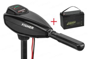 Лодочный электромотор Fisher 36 + аккумулятор Fisher 100AH AGM
