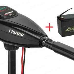 Човновий електромотор Fisher 36 + акумулятор Fisher 100AH ​​AGM