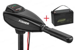 Лодочный электромотор Fisher 36 + аккумулятор Fisher 100AH GEL