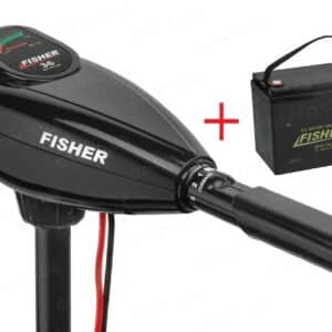 Човновий електромотор Fisher 36 + акумулятор Fisher 100AH ​​GEL