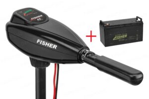 Лодочный электромотор Fisher 46 + аккумулятор Fisher 120AH AGM